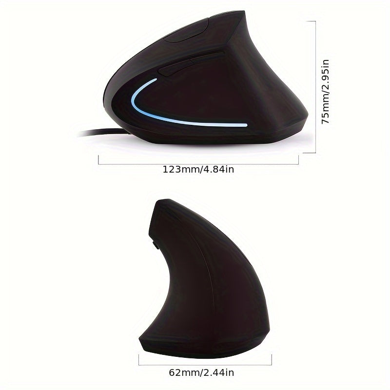 Ratón ergonómico para gaming de 1.5 m, diseño ambidiestro, material plástico, sin batería, alimentación por USB, voltaje de operación ≤36V, cómodo y silencioso, sin retraso, iluminación ajustable