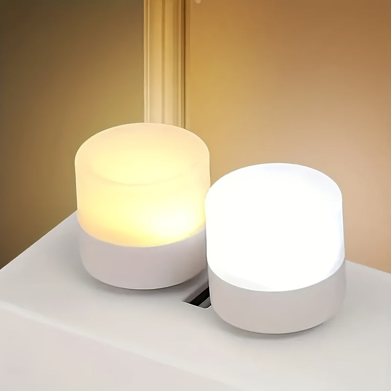 1 Set De 2/3/5 Piezas, Mini Lámpara Con Enchufe USB, Luz Nocturna LED USB Portátil, Luz Nocturna Mini, De Ahorro De Energía, Con Protección Para Los Ojos, Compatible Con Computadora Portátil De Escritorio, Banco De Energía