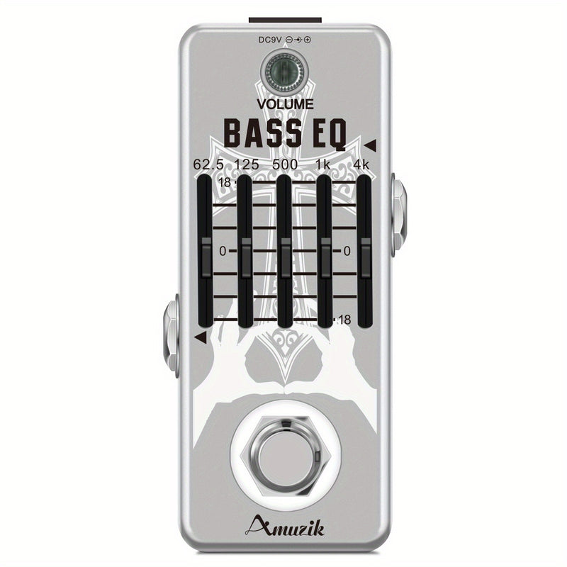 Pedal ecualizador para guitarra/bajo GT/Bass EQ, pedal de 5 bandas con control de nivel maestro para guitarra eléctrica