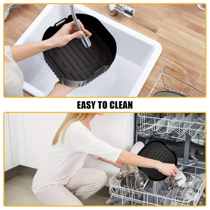 Accesorio de Silicona para Airfryer, Molde de Silicona para Cosori TurboBlaze 6L/6.2L, Inserto de Silicona para Air Fryer Cosori CP158-of 5.5L, Accesorios para Casserole Dish en la Serie Philips 2000 6.2L