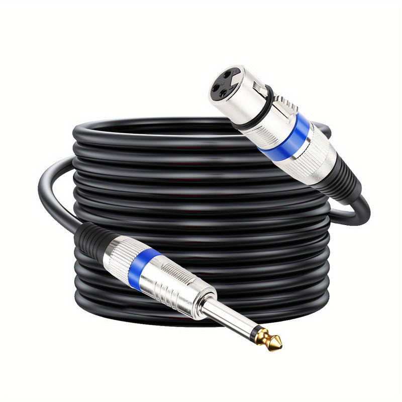 Cable de Audio i-Zclive de Alta Calidad de 6.35mm a XLR Hembra, Macho a Hembra, Aleación de Zinc, Doble Blindado para Transmisión Estable, Ideal para Micrófonos y Tarjetas de Sonido a Consolas de Mezcla