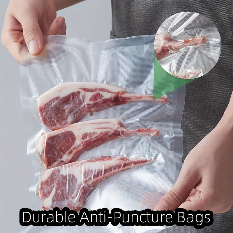Rulos de sellador de vacío Agashe, bolsas comerciales de un solo uso con relieve para la preservación de alimentos, sous vide y preparación de comidas – Compatibles con todas las máquinas de sellado de vacío, material PE+PA multiusos libre de BPA, durade