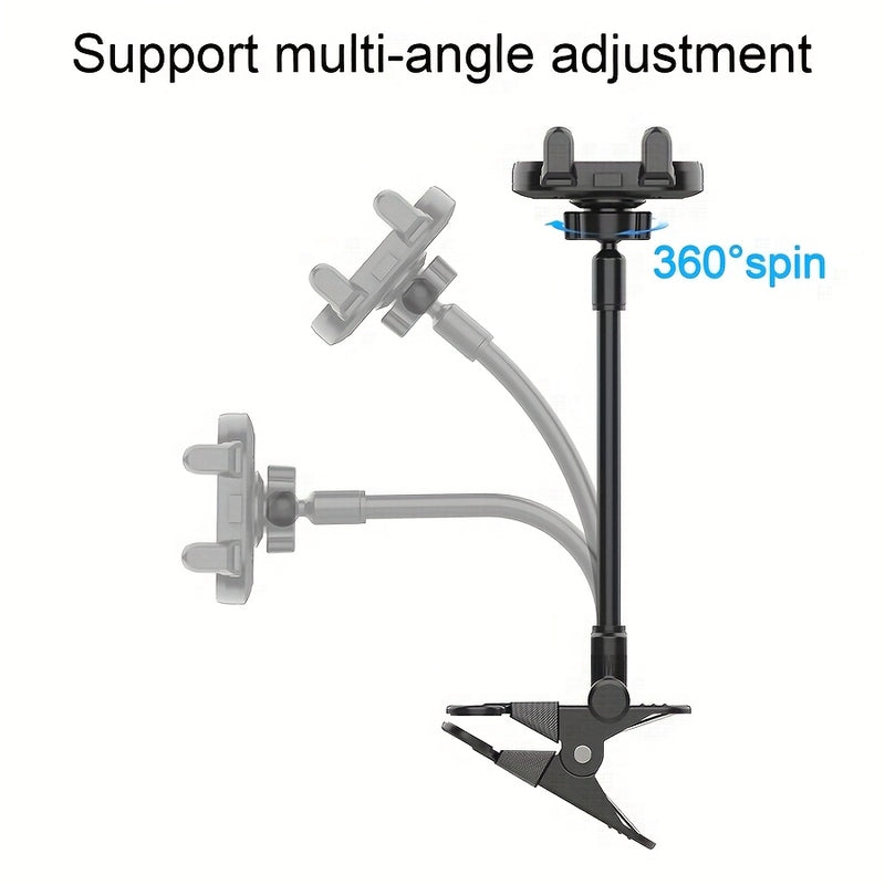Soporte de teléfono para cabeza de guitarra LRBH - Montaje ajustable para transmisiones en vivo, enseñanza, grabación de video - Compatible con Android e iPhone - Ideal para guitarra eléctrica, bajo, ukulele, piano - Uso en escritorio y cocina