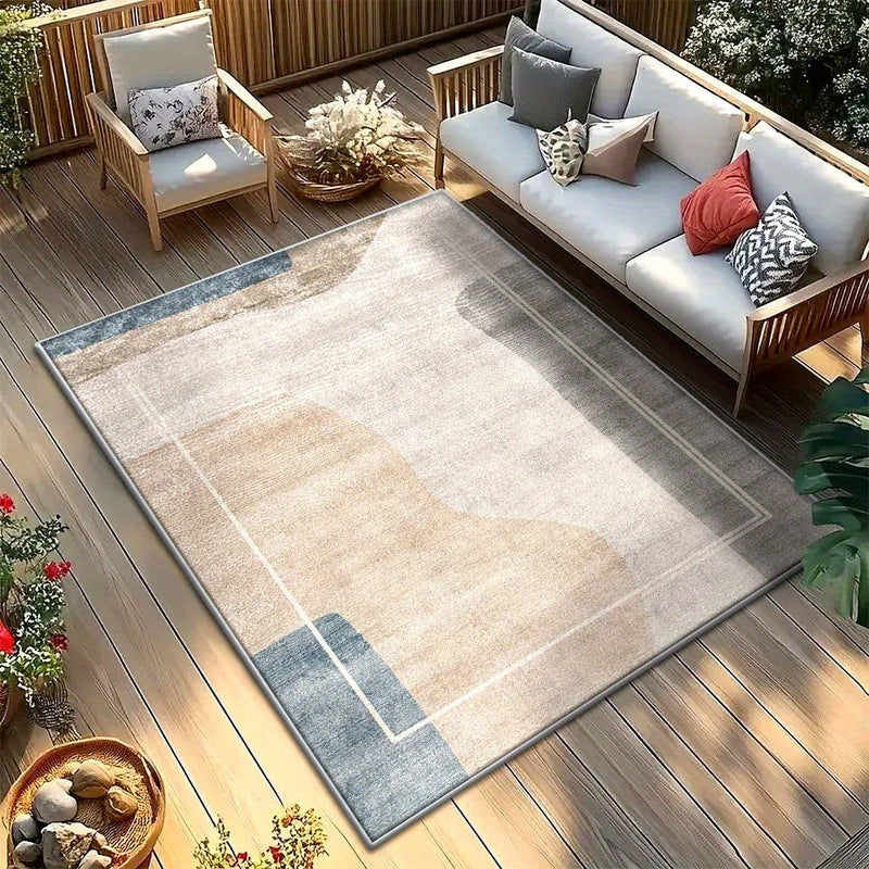 Tapete de terciopelo, 850 gramos por metro cuadrado, tapete moderno lavable con patrones florales vibrantes para balcones, diseño suave y lujoso antideslizante que agrega un toque elegante a la vida, tapete de terciopelo super suave, lavable en máquina,