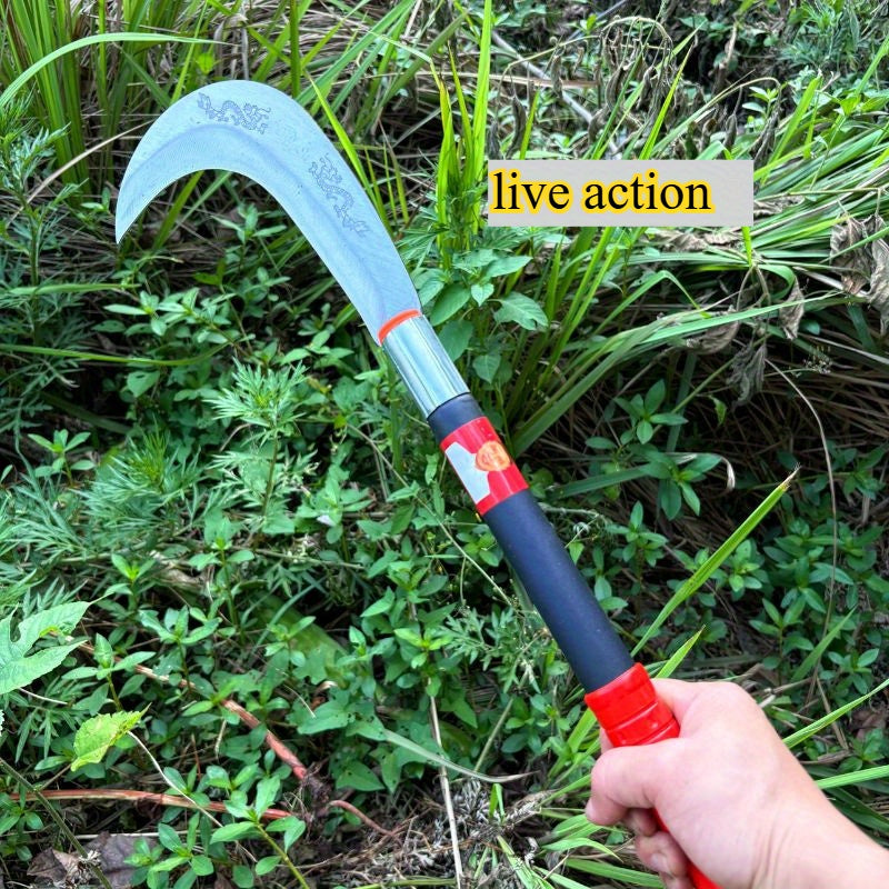 Cuchilla de hierro de manganeso con acabado brillante - Tijeras de poda de doble uso con detalles rojos para el mantenimiento de césped, jardín y bosque - Herramienta agrícola y de jardinería duradera, tijeras de poda de jardín, mango ergonómico, cuchill
