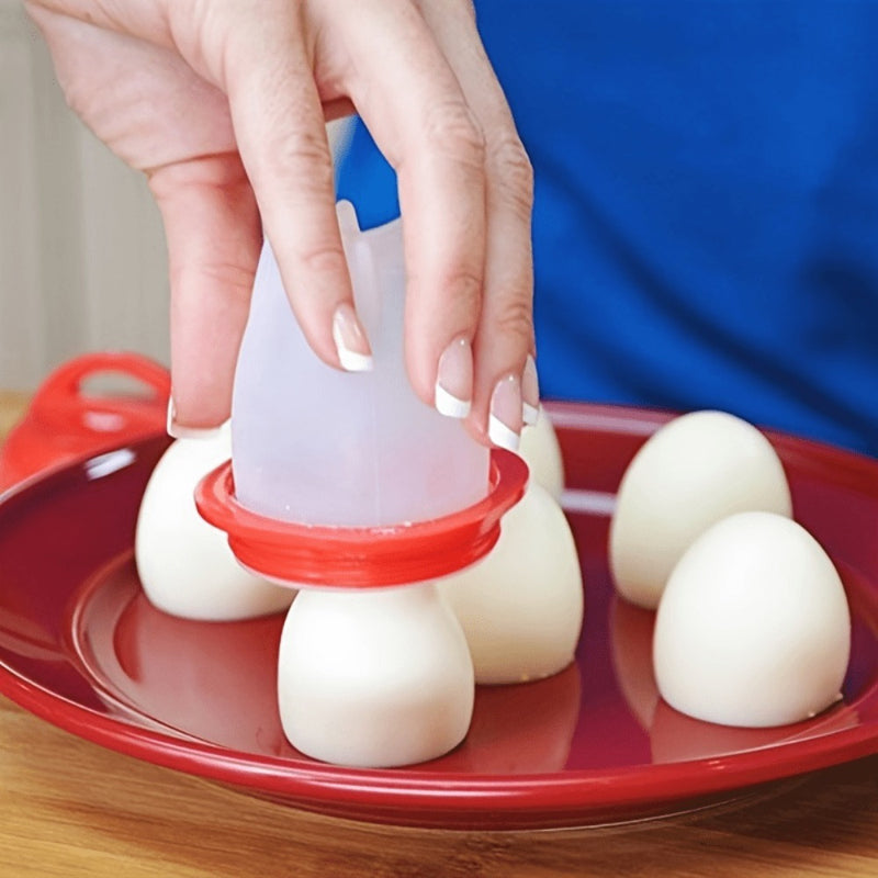 12/6 unidades de cocineros de huevo de silicona, resistente al calor hasta 248°F, diseño fácil de abrir y verter, tazas de huevo hervido perfecto sin cáscara para huevos poché, gadgets de cocina para cocinar en casa