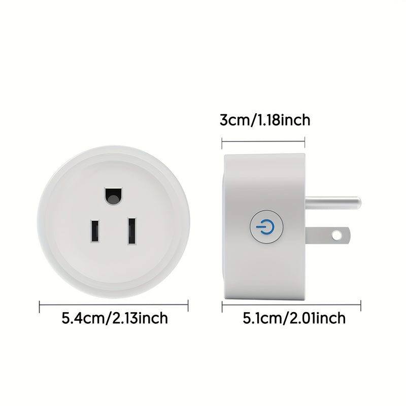 WGHUIS Enchufe Inteligente, Toma WiFi para Hogar Compatible con Alexa y Google Home, Control Remoto y Función de Temporizador, Solo 2.4GHz, App Cozylife