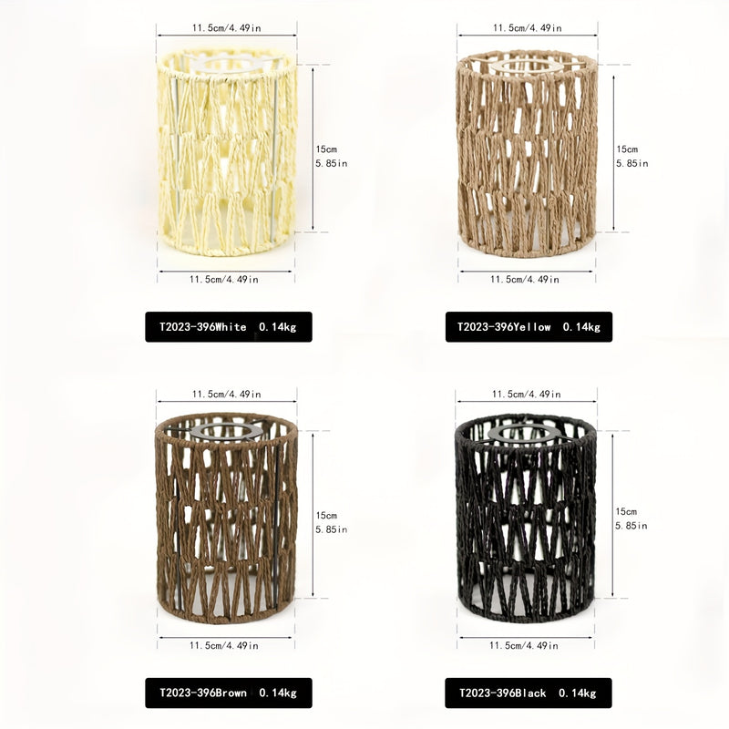 Lámpara colgante artesanal moderna de papel trenzado en forma de barril, para hogar, bar, restaurante, decoración interior
