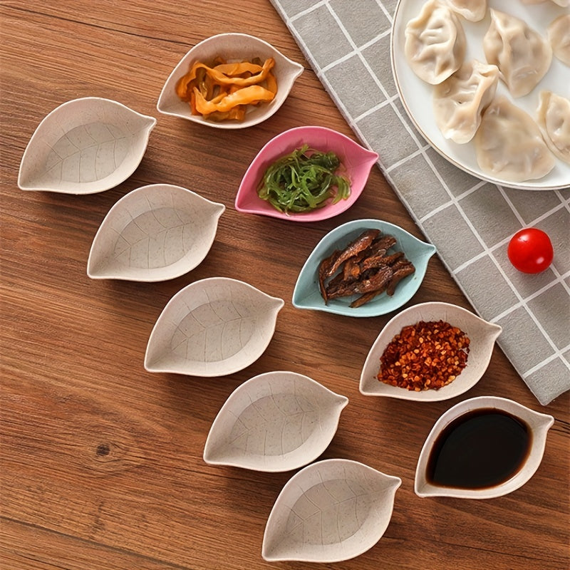 1 Ud./4 Uds. Juego De Platos Para Salsa En Forma De Hojas Para Sushi, Cuenco Para Mojar Mostaza, Plato De Soja, Suministros De Cocina