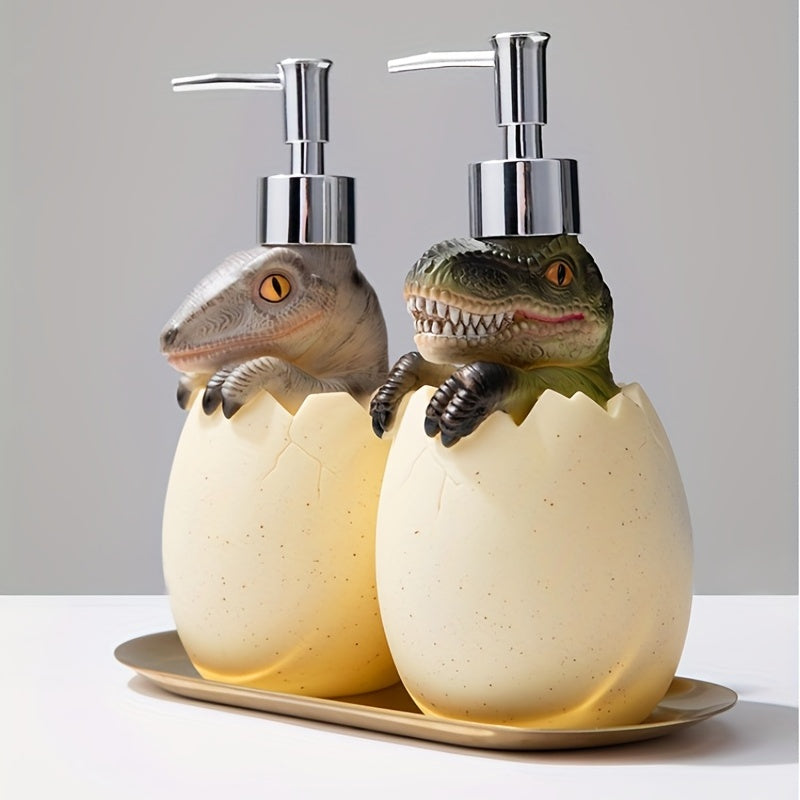 1 Piezas, Dispensador De Jabón Con Diseño De Dinosaurio 3D, Botella Desinfectante De Manos Creativa De Caricatura Con Bomba, Dispensador De Jabón Para Encimera De Baño, Botella Vacía Recargable Para Jabón De Manos, Accesorios De Baño