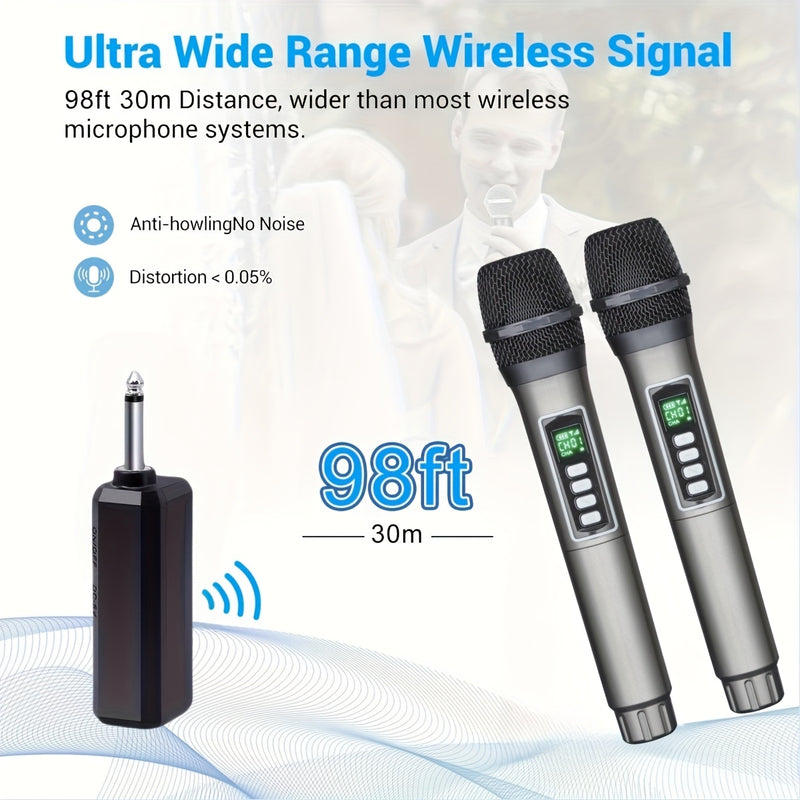 Microfono sin varillas Portátil con Carga USB-C, 4 Efectos de Voz (Control de Volumen, Eco/Reverberación en Tiempo Real), Botón Silencio Integrado - para Karaoke, Actuaciones En Vivo, Podcasts, Reuniones, Hogar/Aire Libre - Compatible con Smartphones, Ta