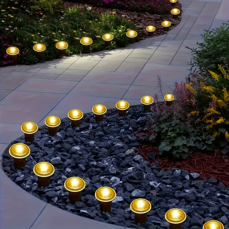 30/15 piezas, luces solares para jardín, 8 modos de destello, apagado automático de luz diurna, encendido automático de noche, IP54 impermeable, luces de jardín adecuadas para patios, jardines, caminos, Día de San Valentín, decoraciones navideñas.