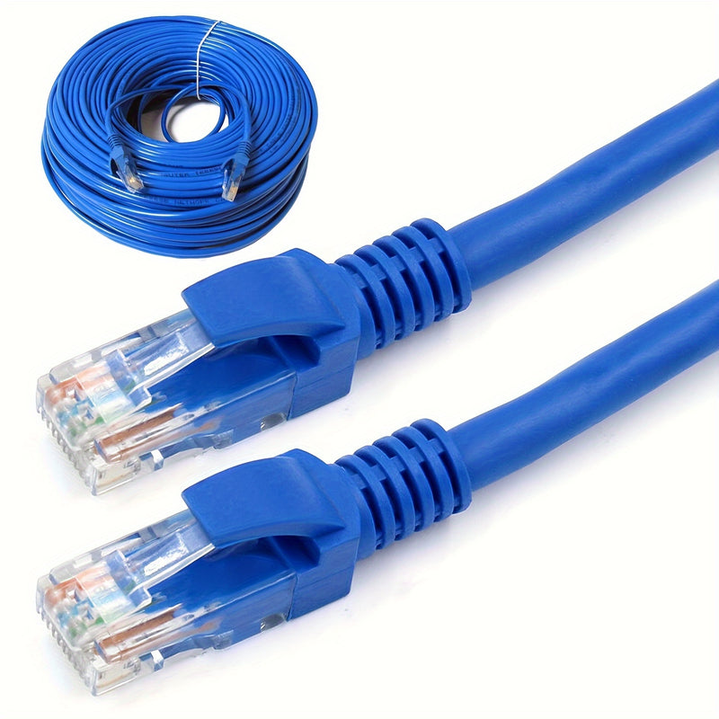 Cable Ethernet Cat 6, cable de parche Gigabit 1Gbps redondo RJ45, conector macho a macho de 8 pines EPS, cable de red de alta velocidad para PC/Xbox/PS4/PS5/modem/enrutador, 250Mhz - No requiere batería