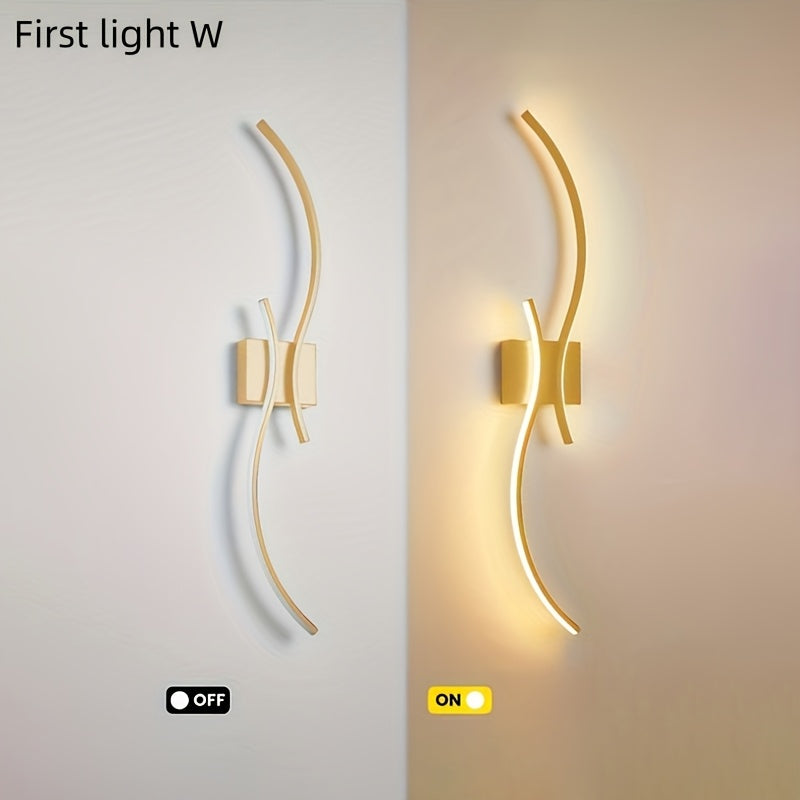 1 pieza de luz de pared LED ajustable moderna, montaje semienterrado, 3 niveles de brillo, 85V-265V, adecuada para dormitorio, sala de estar, isla de cocina, baño, pasillo, comedor, cafetería, alimentación por cableado, iluminación de baño