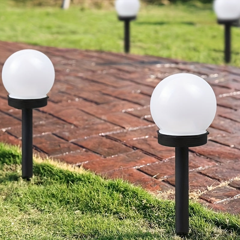 10 luces solares LED para jardín, acabado negro mate, lámparas de exterior eficientes con batería de níquel de 40 mAh, no desmontables, montaje semiempotrado para jardín, villa, patio - sin control remoto, iluminación exterior | iluminación de paisaje el