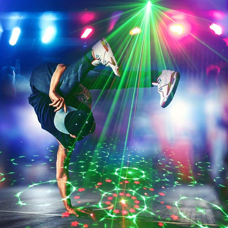 Tira de luz de discoteca USB YSH de 3 canales con control remoto - Iluminación de escenario LED de colores para fiestas, karaoke, bodas, salones de baile, Halloween, Navidad y más - Negro, material de hierro, batería no recargable, iluminación de eventos