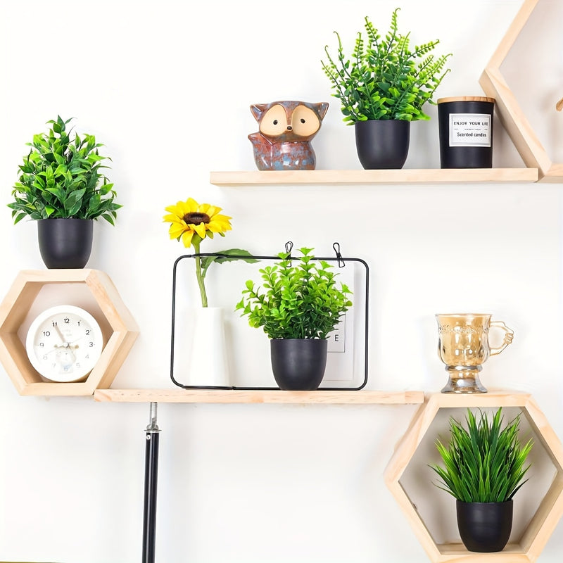 4 piezas de pequeñas plantas artificiales en maceta, mini plantas artificiales, adecuadas para decoración de hogar, oficina, dormitorio y sala de estar.