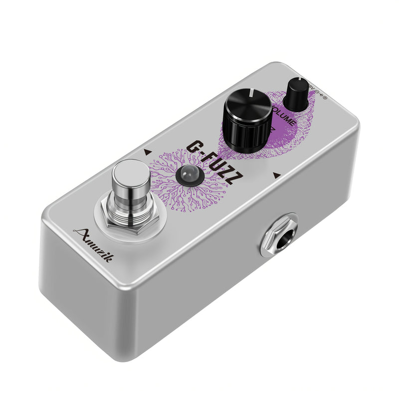 Pedal de guitarra Fuzz clásico vintage, elegante pedal de guitarra Fuzz clásico Mini pedal Fuzz para guitarra eléctrica Pedal Fuzz especial adecuado para música electrónica Mini tamaño True Bypass