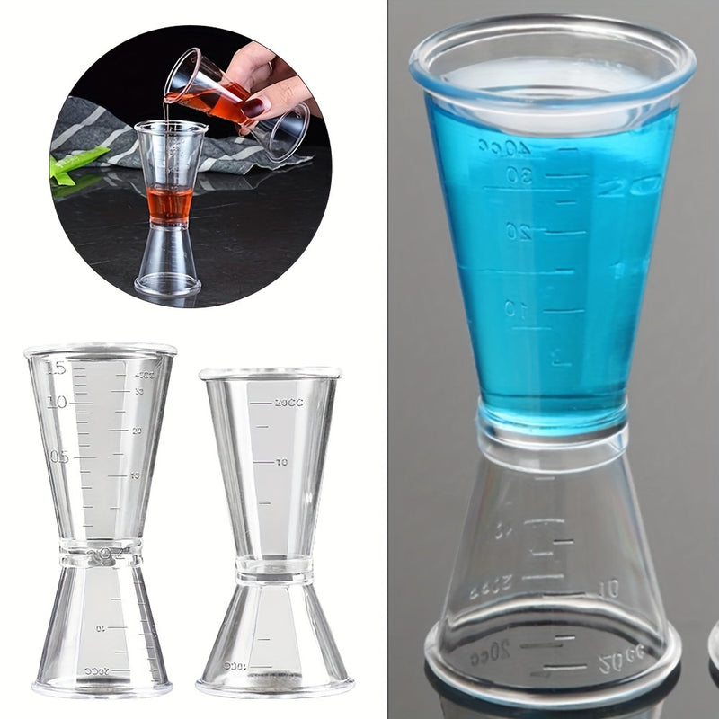 2 piezas, copa medidora transparente de 40/10CC, mezclador para cócteles, onzas, utensilios de cocina y bar, suministros para fiestas