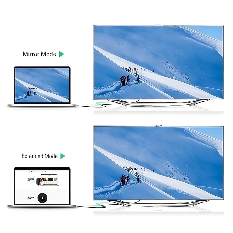 Cable adaptador USB-C a HDTV 4K, transferencia de datos de alta velocidad a 30Hz, duradero y portátil, para MacBook Pro/Air, iPad Pro/PixelBook, XPS, Galaxy y más - No requiere carga, adaptador de red