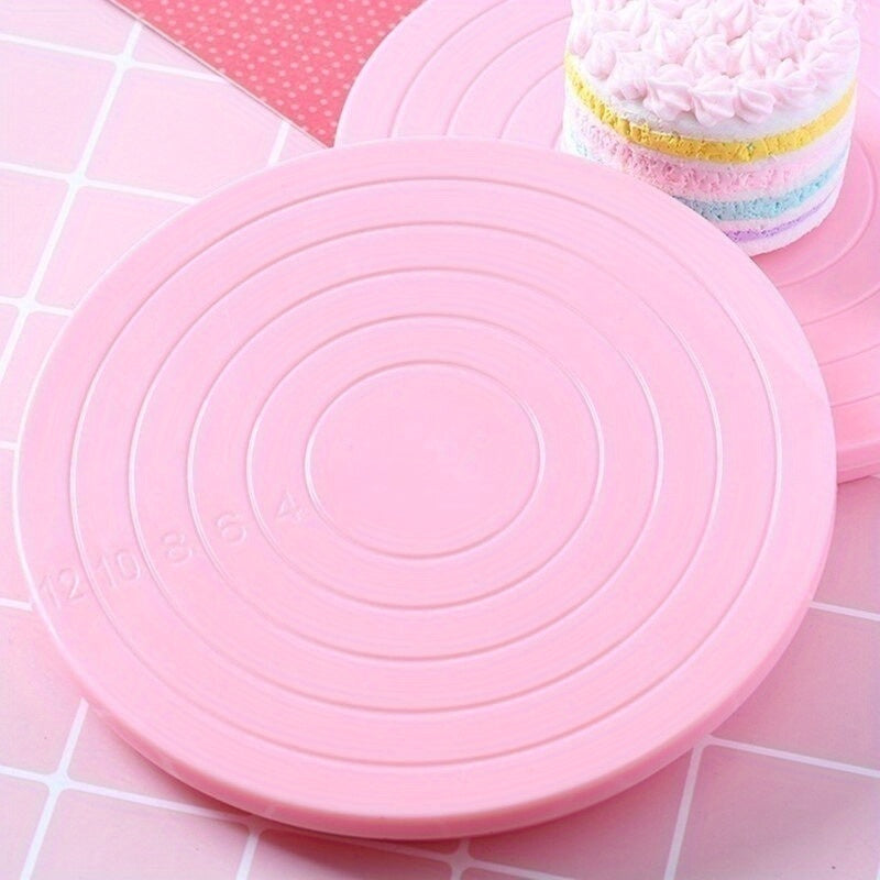 1 unidad, base giratoria para pasteles (13.97 cm), mesa rotativa 360 grados, mini base giratoria de plástico para fondant, plataforma giratoria redonda para galletas, accesorio de cocina para hornear pasteles, artículos para el hogar y cocina