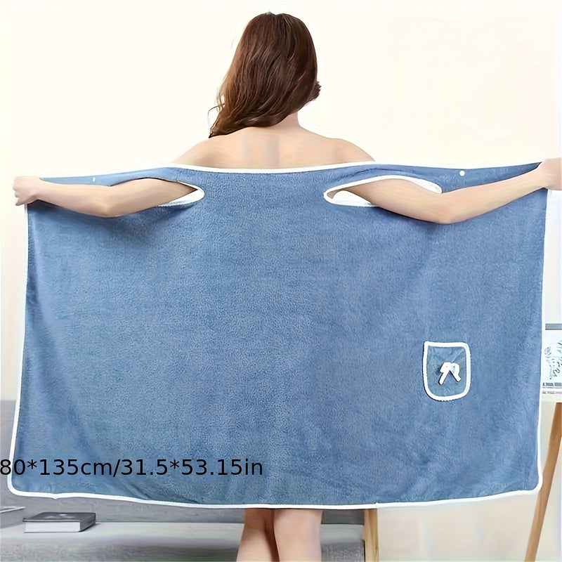 Toalla de baño elegante de poliéster con diseño de cuello con lazo - Absorbente, de secado rápido, hipoalergénico, ideal para adultos, sin pérdida de cabello, perfecta para el hogar y el spa, toalla de spa | Diseño de toalla elegante | Toalla de baño de