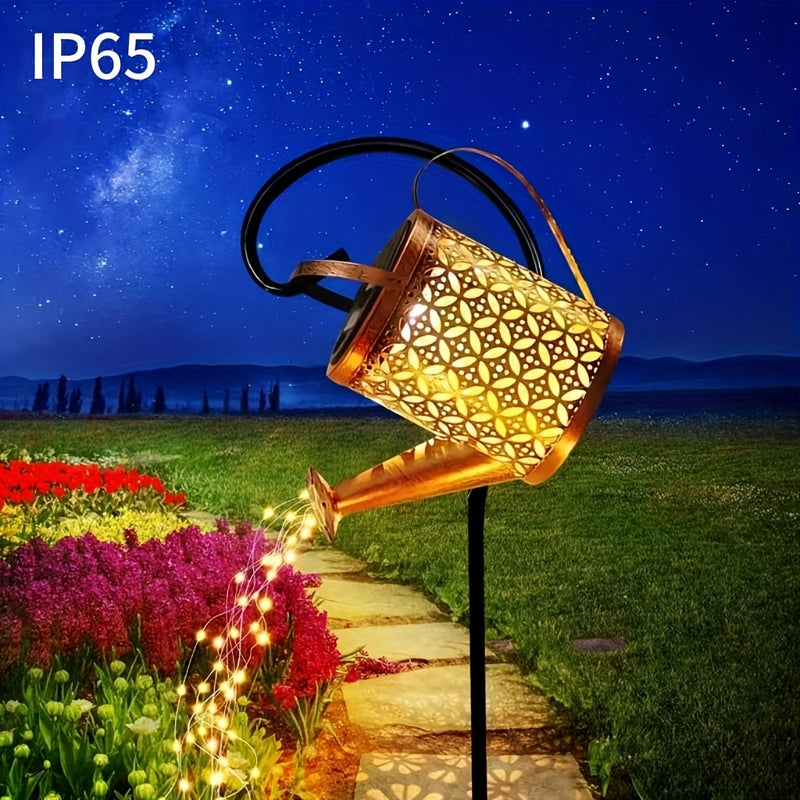 Regadera LED Solar, Rociador de Macetas en Forma de Estrella, Lámpara de Suelo - Ideal para Iluminación Decorativa de Jardín Exterior, Caminos y Patios, Regalo Perfecto para Familiares y Amigos -