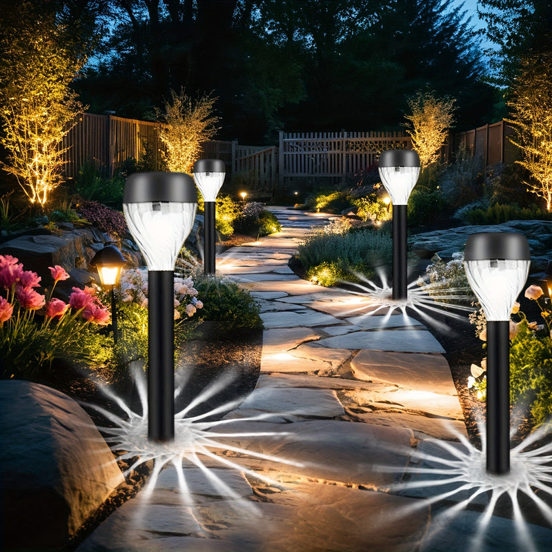 8 Luces Solares para Jardín - Luces LED de Sendero con Encendido/Apagado Automático, Iluminación Paisajística para Patio, Pasillo y Césped - Eficiencia Energética, Luz Solar para Exteriores