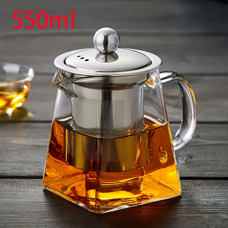 Tetera de vidrio de alto borosilicato de 1 pieza, taza con filtro de acero inoxidable 304, juego de té chino único, adecuado para entusiastas adultos/mujeres/hombres, múltiples especificaciones disponibles