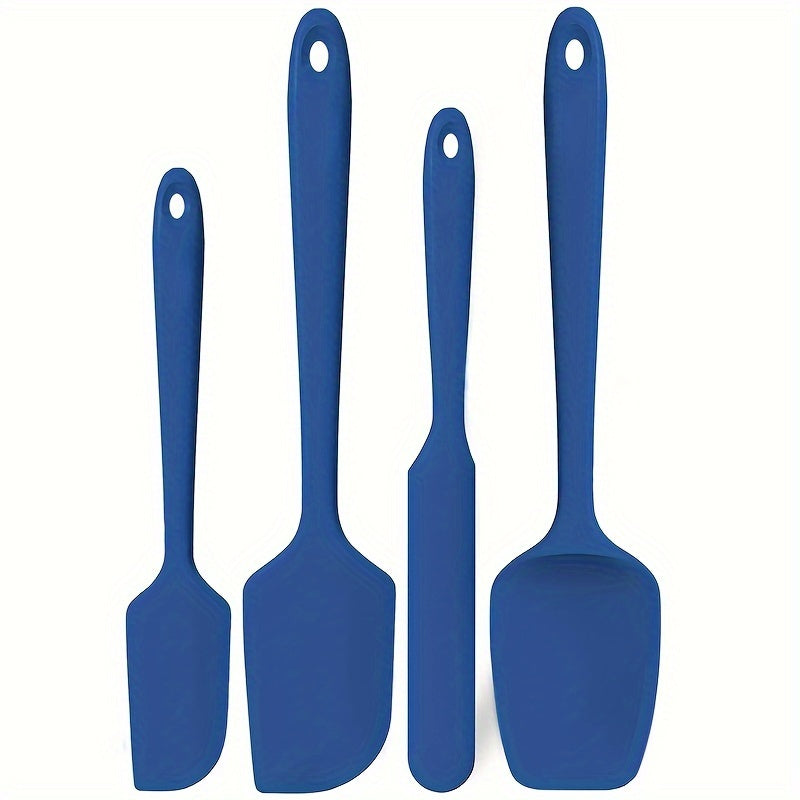 Juego de 4 espátulas de silicona resistentes al calor: U-Taste 600ºF de alta temperatura sin costuras, sin BPA, de grado alimenticio, flexibles, de goma, de silicona, para cocina, mezclas, horneado, raspador para utensilios de cocina antiadherentes, jueg