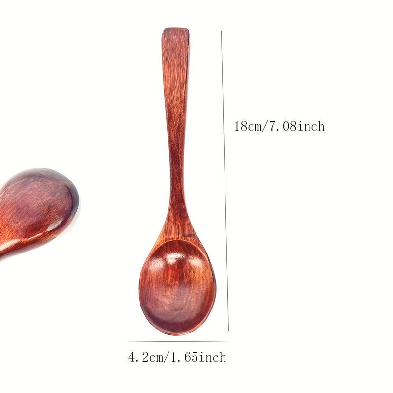 4pcs, Cuchara De Sopa, Cuchara De Cena, Cuchara De Café De Madera, Cuchara De Leche Simple, Cuchara De Agitación Moderna, Cuchara Reutilizable, Cuchara De Postre Lavable Para Fiesta, Cosas De Cocina, Gadgets De Cocina