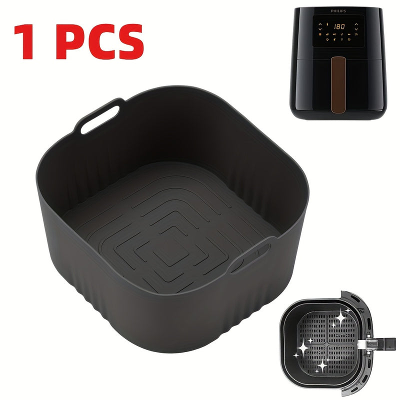 bandeja de silicona para hornear de 6,7 pulgadas (17 cm) - Superficie antiadherente, fácil de limpiar, ideal para Philips HD9252, HD9200, HD9255, bandeja de silicona para hornear, hornear, asar y microondas, bandeja de silicona fácil de limpiar