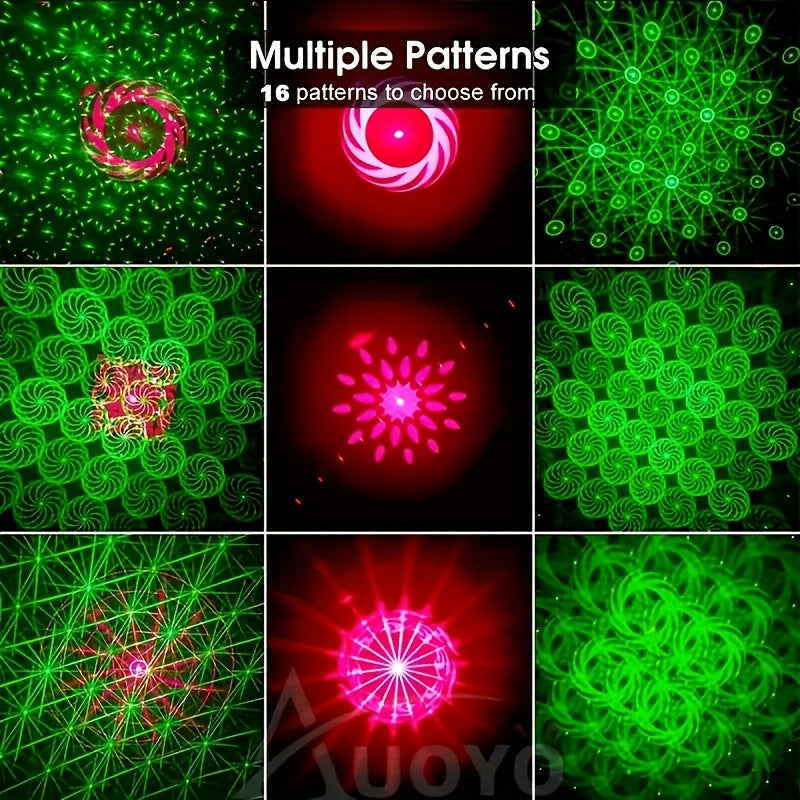 Luz láser de doble agujero, luz de discoteca, luz de baile flash con control de voz para KTV, ambiente festivo de luz láser de doble agujero 07, fiesta en KTV, luces para dormitorio familiar, luces de fiesta, luces de escenario