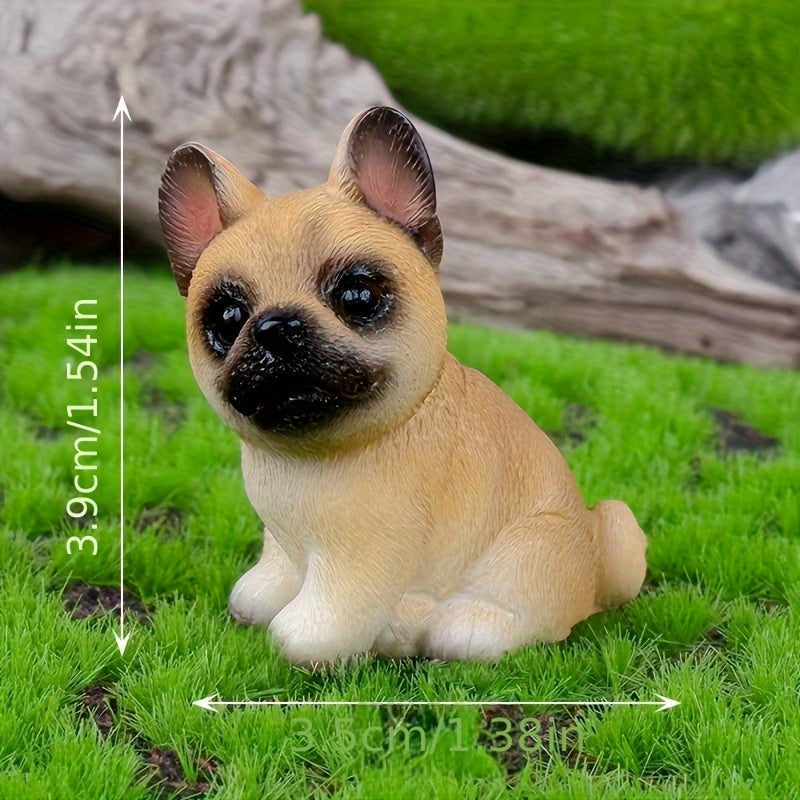 14 piezas de figuritas de resina de perro lindo, adornos de cachorro en miniatura, no requiere energía, para paisaje micro, decoración creativa de coche y escritorio, ideal para decoración de fiesta en casa, accesorios de jardinería caja ciega
