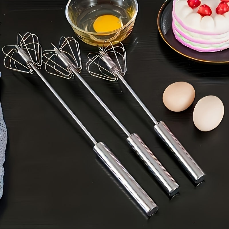 1 pieza de mezclador portátil inalámbrico - 4 velocidades, batidor de huevos de metal, adecuado para hornear y cocinar, herramientas portátiles para calentar crema, harina y huevos, accesorio de cocina esencial, mango ergonómico, diseño compacto y resist