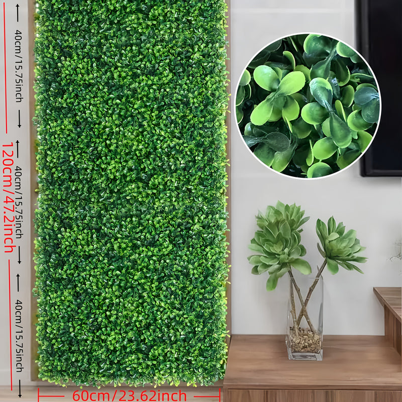 3 piezas de césped artificial de hojas de maní, tapete de pared de mijo de boj simulado expandible, material PE, resistente a los rayos UV, fácil de retirar, decoración para fiestas al aire libre, reuniones, festivales, bodas y cumpleaños, decoración de