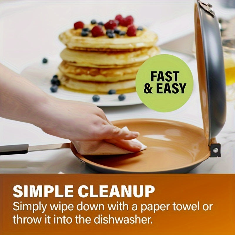 EZDEXIAOWU -HB, un molde para pasteles, un sartén plegable mexicano, un sartén de doble cara, un sartén plegable para desayuno, perfecto para cocinar todos los días (se recomienda cocinar a fuego medio o bajo, utilizando una espátula de silicona).