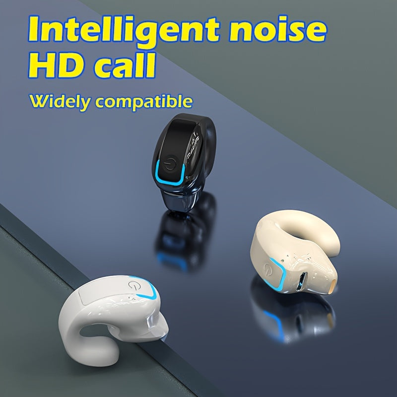 Auriculares inalámbricos con larga duración de batería, control universal para teléfonos, reducción de ruido en llamadas - audífonos para deportes con control de volumen por botones, micrófono cristalino, batería de polímero de litio de 45mAh, compatible
