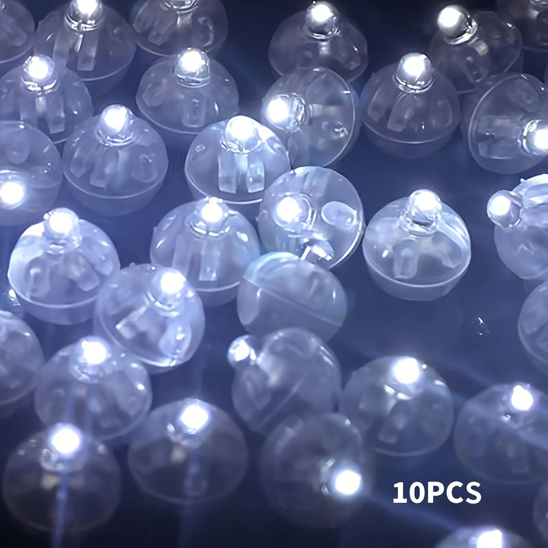 Conjunto de 10 piezas / 20 piezas / 50 piezas de Luces LED para Globos en Forma de Bola, Bombilla Mini Luminosa para Decoración de Fiestas, Bodas y Jardines