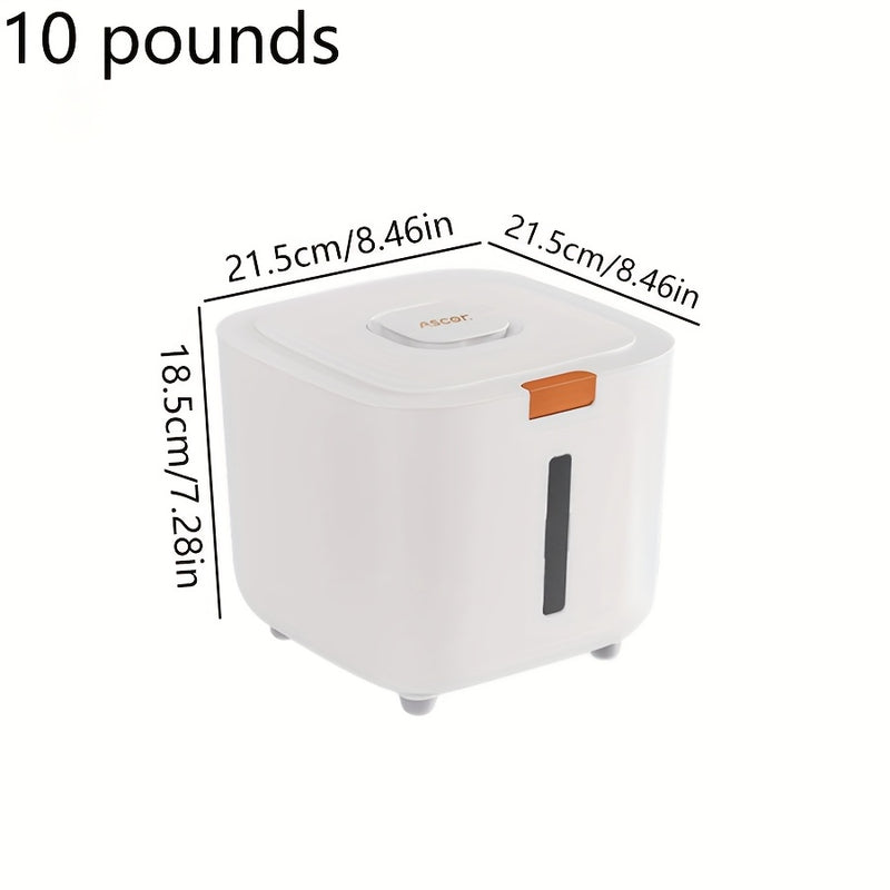 Contenedor Hermético de Alimentos 4.54KG/9.07KG - A Prueba de Humedad e Insectos, Dispensador Fácil con Medidor, Ideal para Arroz, Granos, Azúcar y Comida para Mascotas | Uso en Cocina, Hogar y Comercial | Contenedores de Plástico Duraderos Modernos