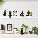 Juego elegante de 2 suculentas artificiales negras, plantas decorativas versátiles para el hogar y la oficina, perfectas para escritorios y baños | Ideal para Halloween, Navidad y Pascua