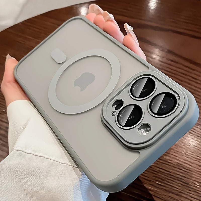 Funda mágica de lujo, mate y translúcida, resistente a golpes para iPhone 16, 15, 14, 13, 12, 11 Pro Max, compatible con carga inalámbrica y modelo 16e