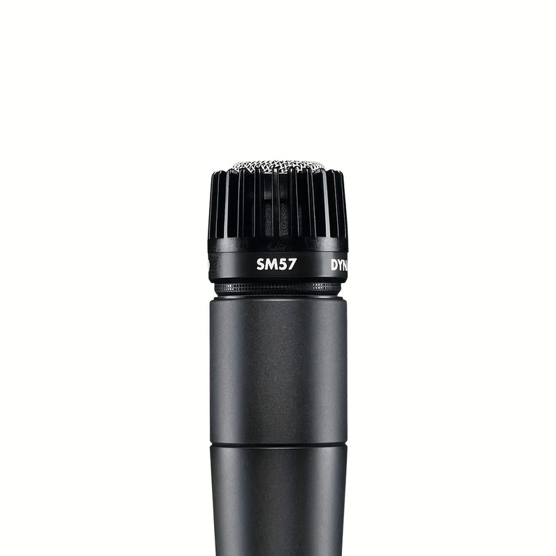 Micrófono dinámico para instrumentos G-MARK SM57 - Calidad profesional, portátil de mano, diseño con clip para presentaciones en vivo y grabación, ideal para baterías y amplificadores, diámetro de 3.2 cm, largo de 15.7 cm, ancho de 2.3 cm, 0.9 pulgadas,