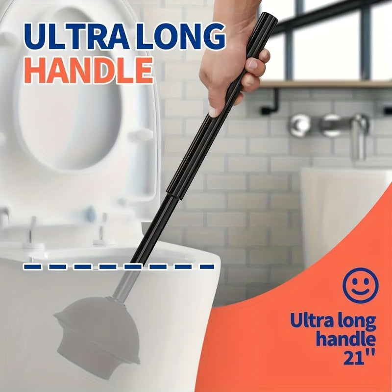 Juego de Cepillo y Desatascador de Inodoro 2 en 1 - Cabeza Giratoria, Plástico Duradero, Kit de Limpieza para Baño, Accesorios de Baño