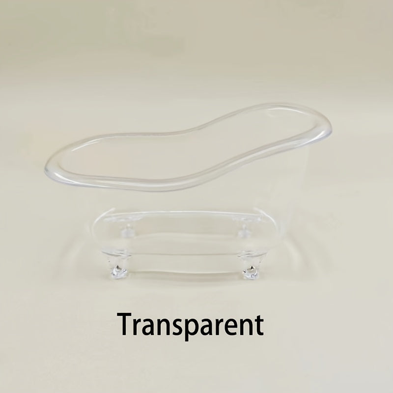 1/4pcs Caja de Almacenamiento Creativa para Cosméticos en Forma de Bañera Pequeña Caja de Almacenamiento de Plástico para Brochas de Maquillaje Caja de Almacenamiento de Escritorio Mini de Tamaño Pequeño