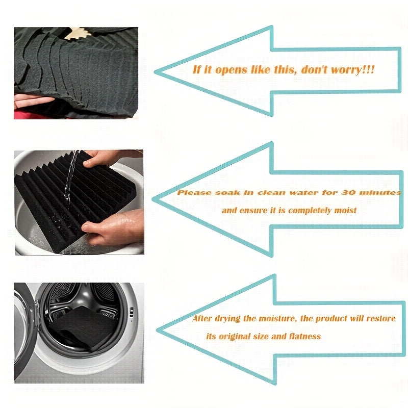 50 piezas de paneles acústicos VIBuilt negros, 30x30x2.5 cm, espuma de alta densidad para absorción de sonido, ideal para estudios de grabación, home theater y reducción de ruido, paneles para paredes insonorizadas, VIBUILT