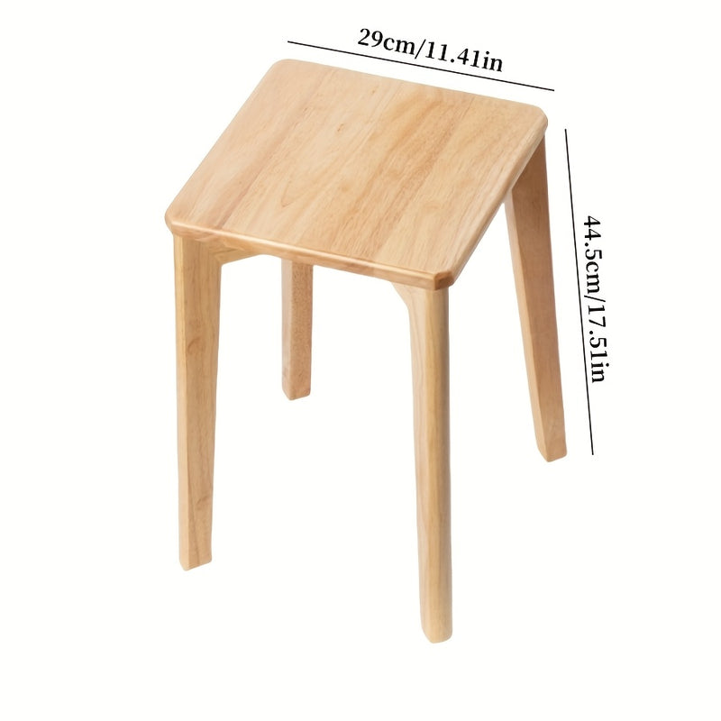 Taburete de madera con acabado de nogal elegante - Estilo vintage, apilable, estructura sólida, no requiere ensamblaje, ideal para mesas de comedor en casa y comerciales, diseño minimalista, resistente y duradero para uso en restaurantes o salones.