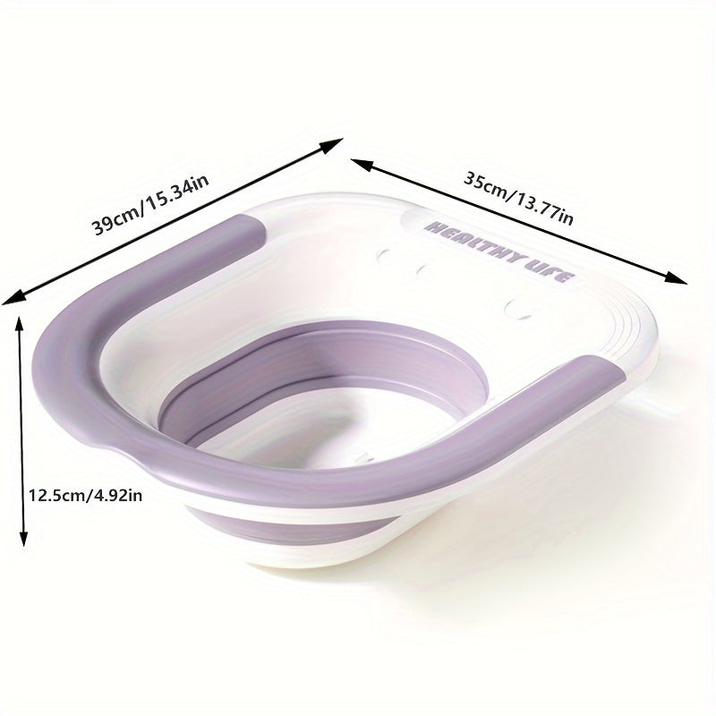 Conjunto de 2 piezas de bañeras para sentarse, artefacto para lavado de glúteos, lavabo libre para sentarse para el cuidado íntimo de las mujeres, lavabo de inodoro, lavabo para el cuidado de personas mayores