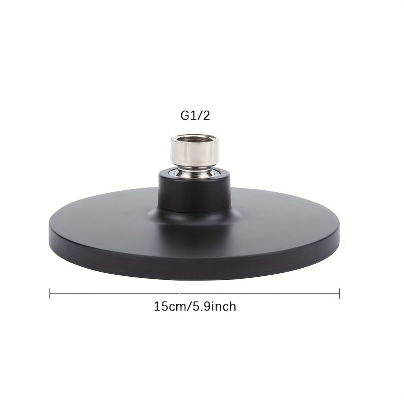 Cabezal de ducha ajustable con articulación de bola giratoria - Alta presión, bajo flujo y alivio de presión para una experiencia de ducha relajante, acabado pulido, montaje en pared, plástico duradero, no necesita electricidad, cabezal de ducha para bañ