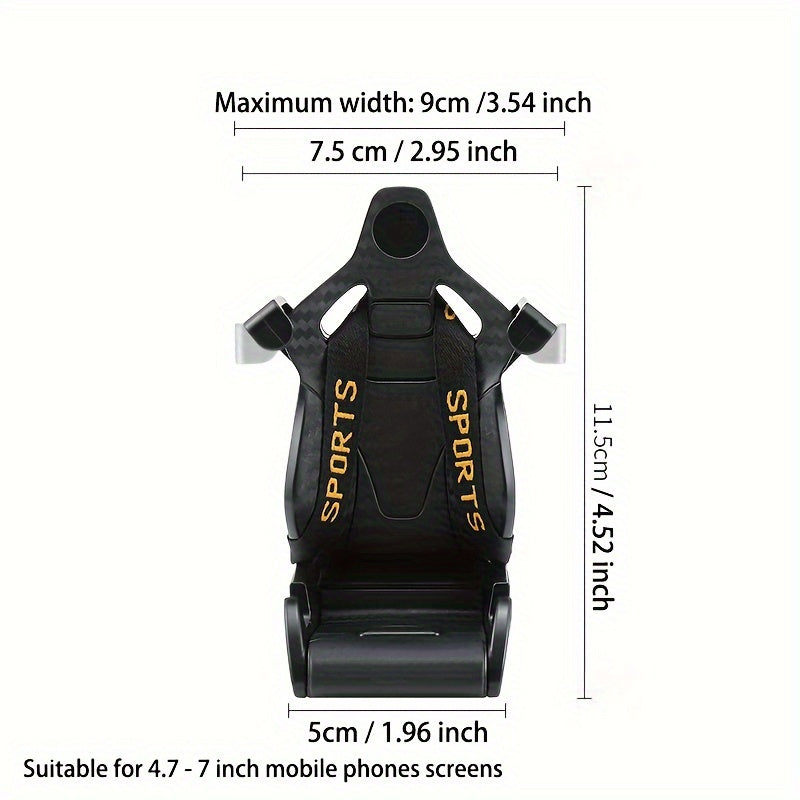 Soporte para teléfono de coche con forma de asiento de carreras, soporte para GPS, salida de aire para coche